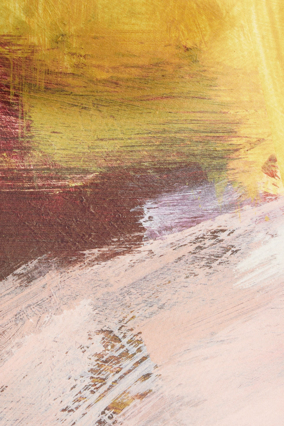 Oscar De La Renta Ballerina Strap Abstract Satin Midi Dress In Multicolor