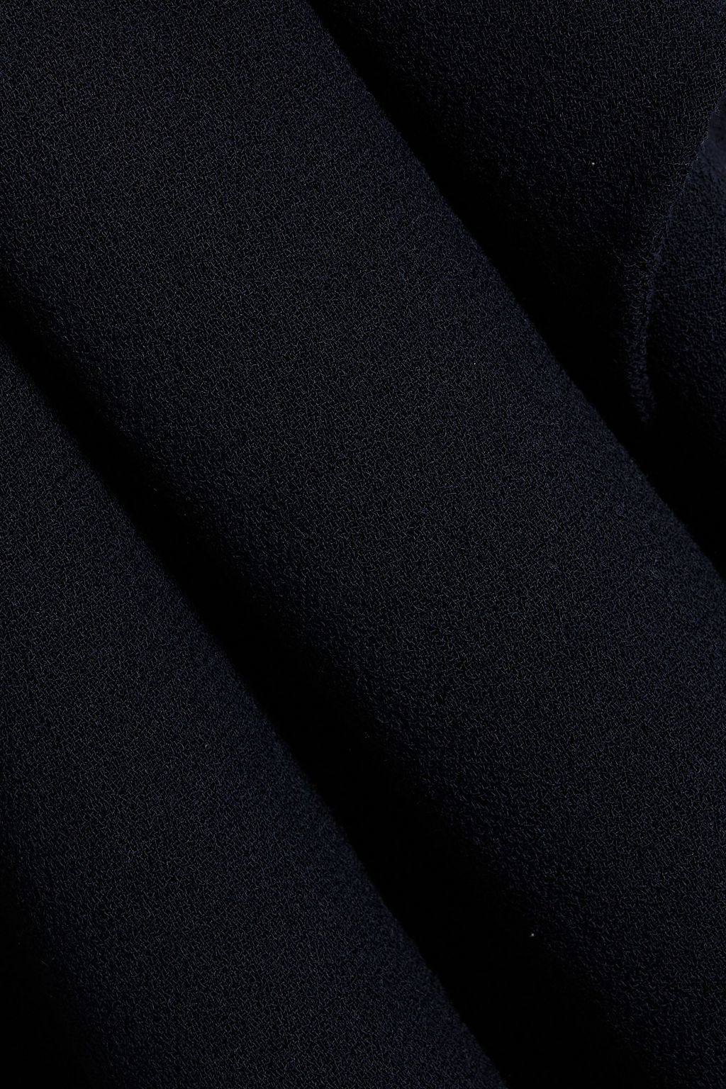 OSCAR DE LA RENTA Belted layered wool-crepe dress
