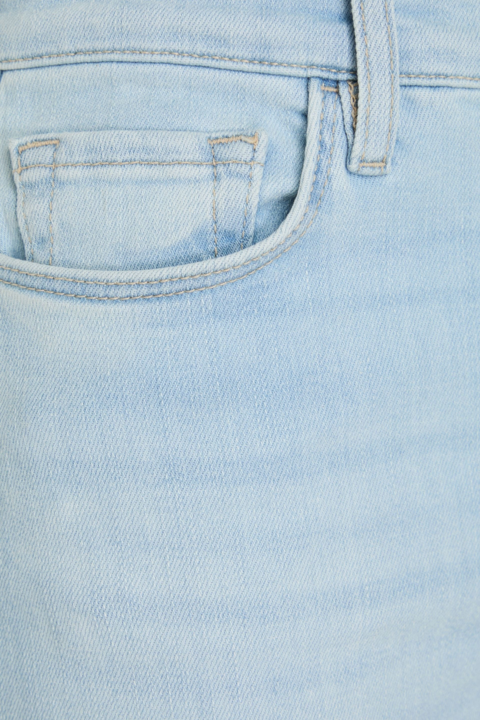 Shop Frame Le Palazzo High-rise Wide-leg Jeans In Light Denim