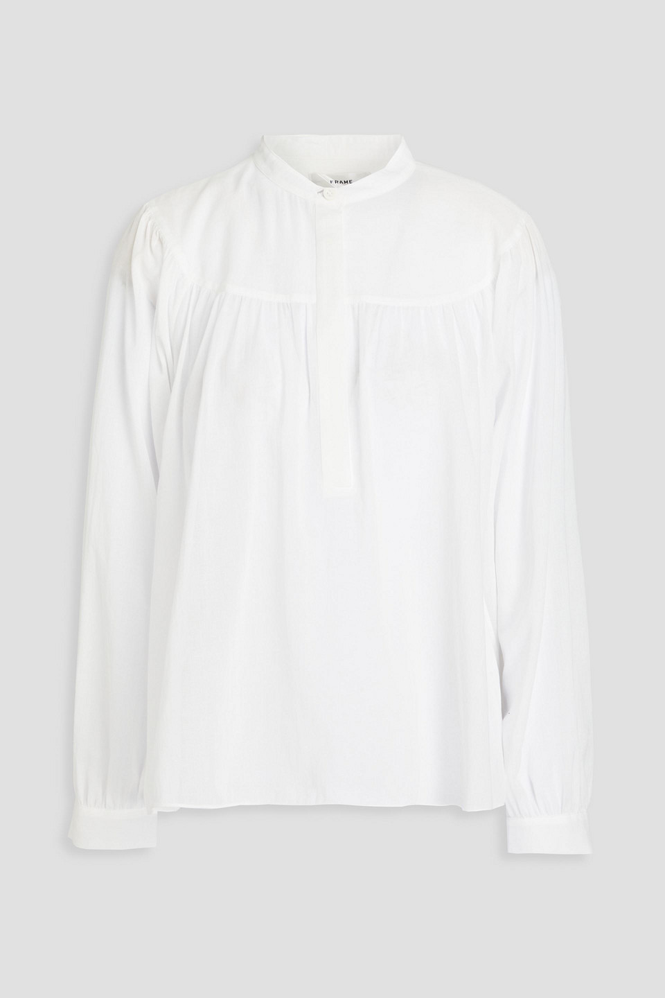 Frame Cotton-mousseline Blouse In White