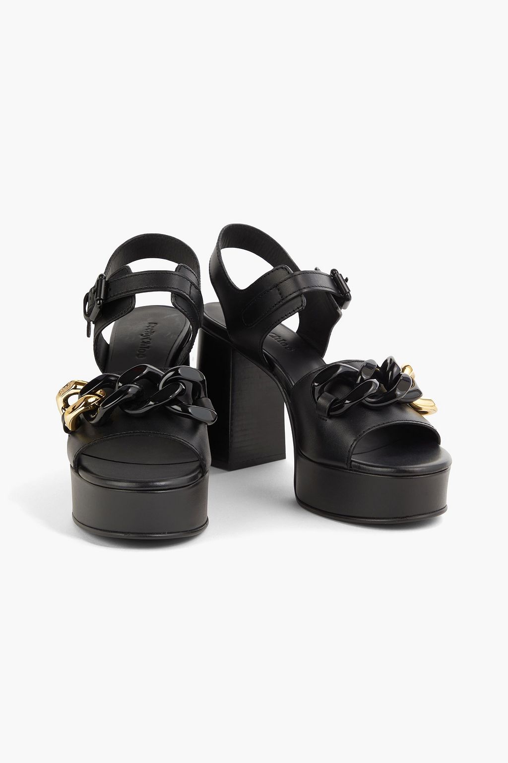 SEE BY CHLOÉ Monyca chain-embellished leather platform sandals