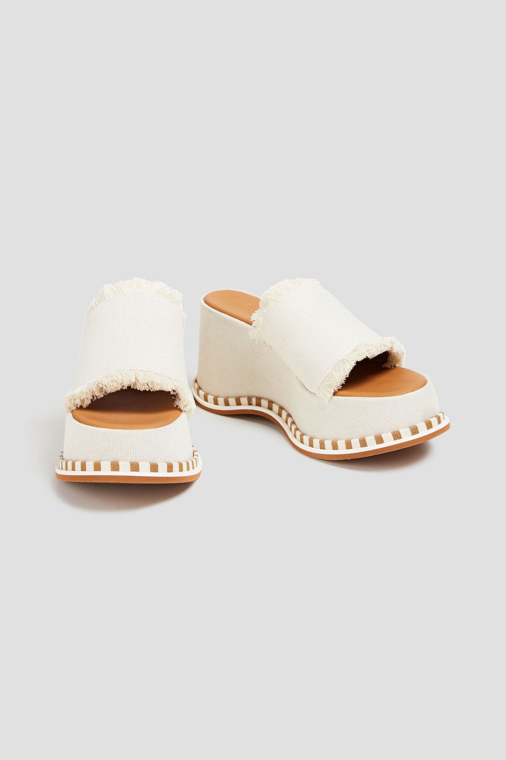 SEE BY CHLOÉ Allyson canvas platform mules
