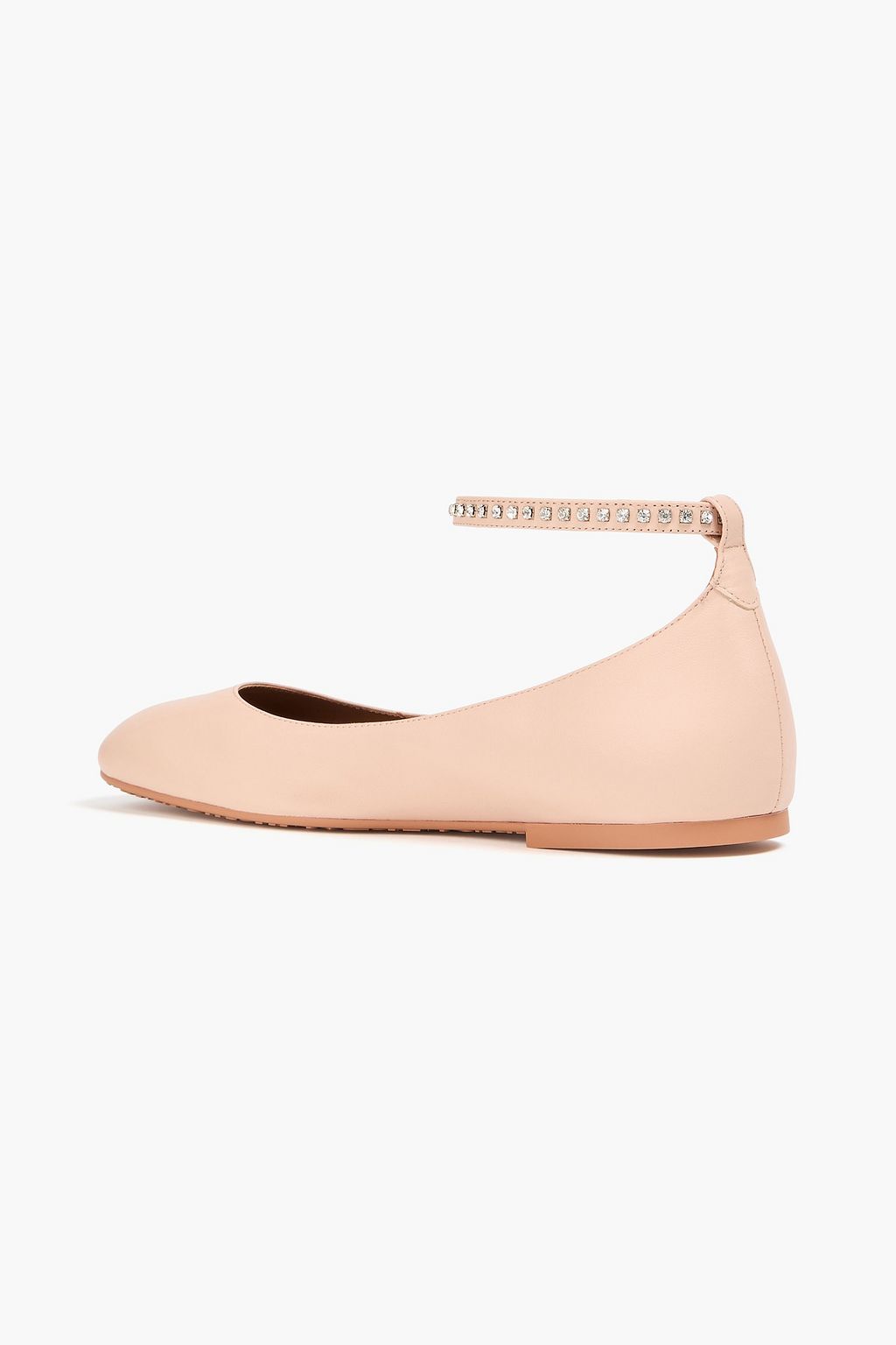 SEE BY CHLOÉ 크리스털 장식 가죽 발레리나 플랫