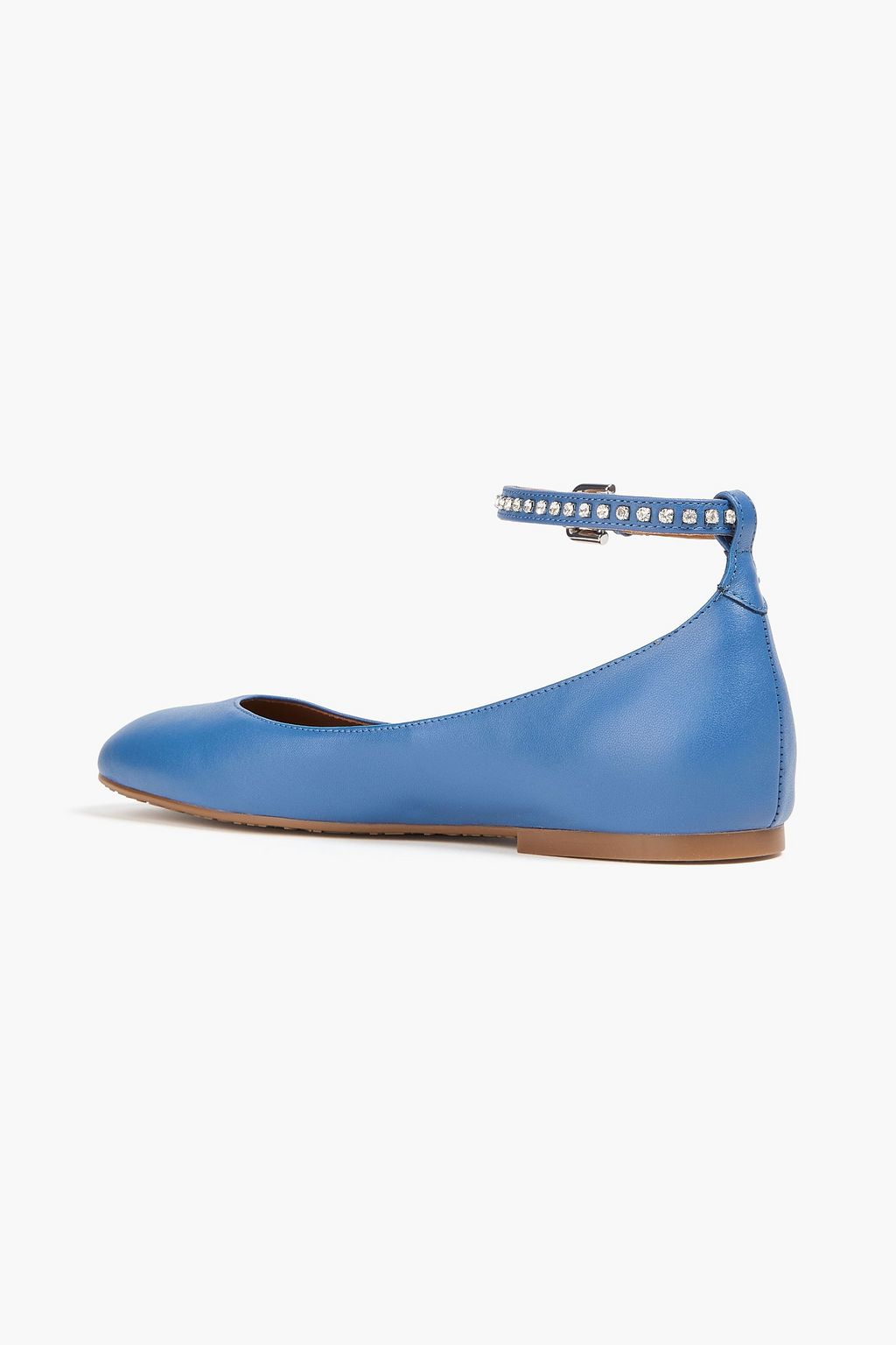 SEE BY CHLOÉ 크리스털 장식 가죽 발레리나 플랫
