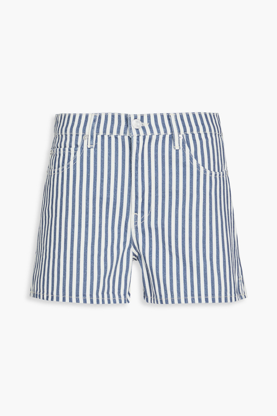 FRAME - The Vintage Relaxed striped denim shorts - Blue - 28
