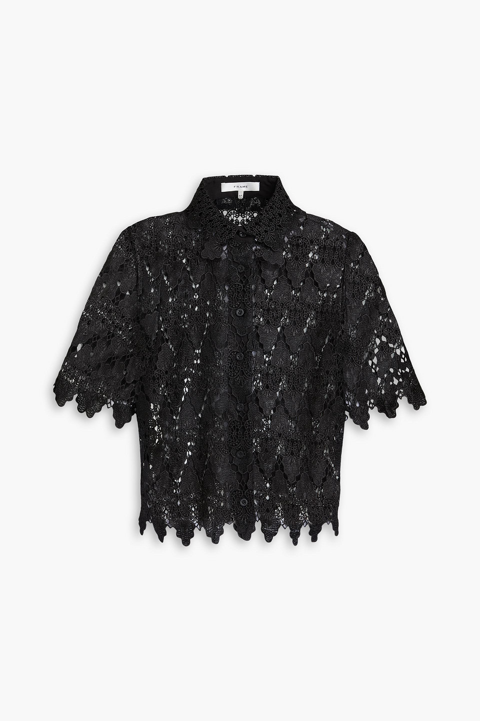 FRAME GILLIAN MACRAMÉ LACE SHIRT