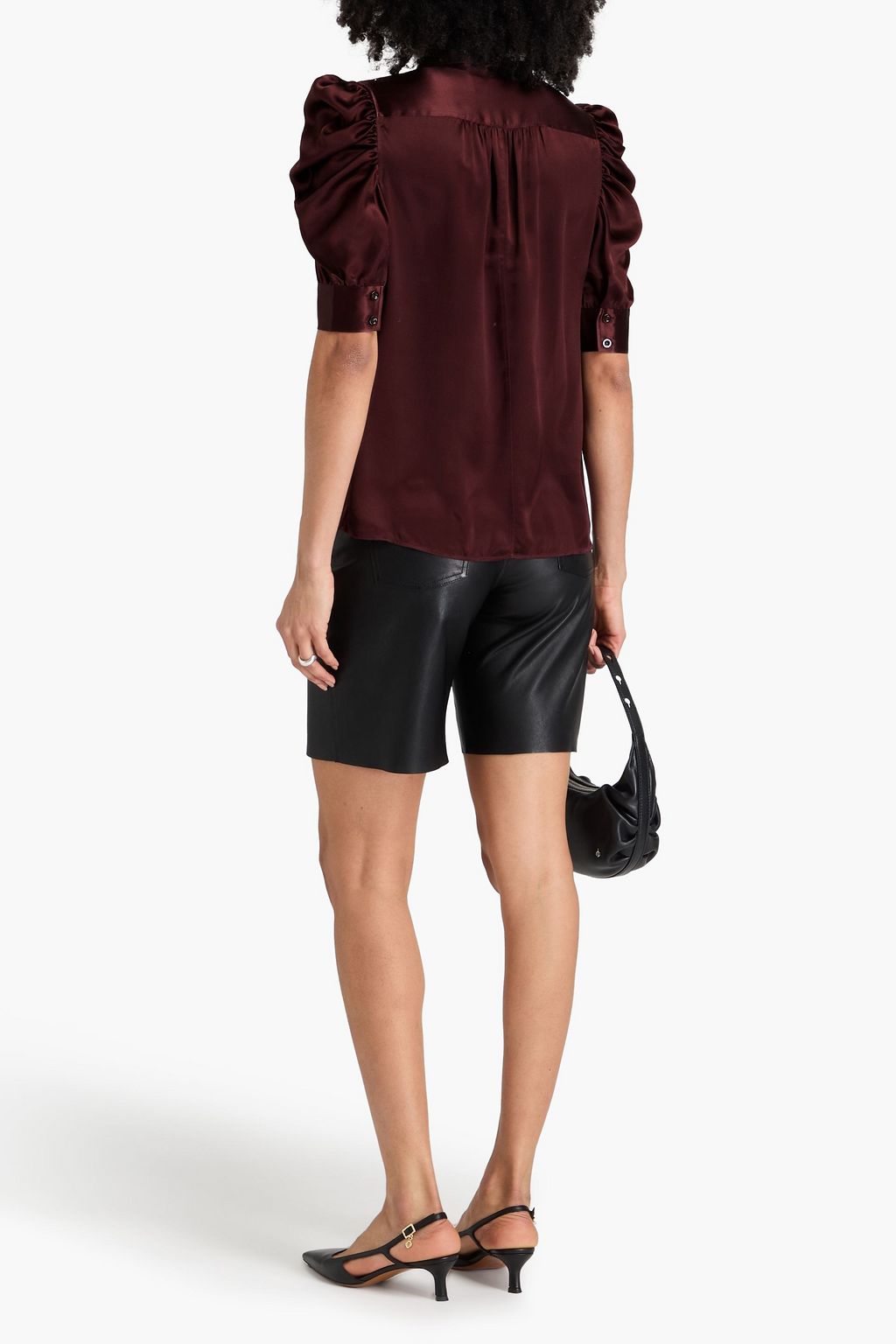 FRAME Gillian silk-satin shirt
