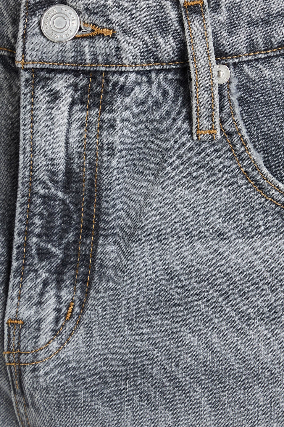 FRAME THE EASY FADED DENIM SHORTS