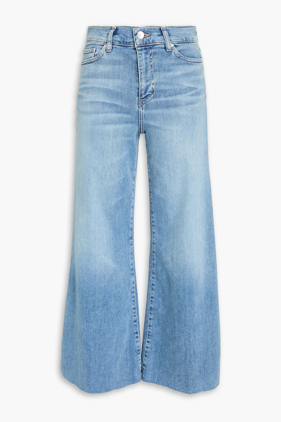 FRAME LE PALAZZO CROP HIGH-RISE WIDE-LEG JEANS