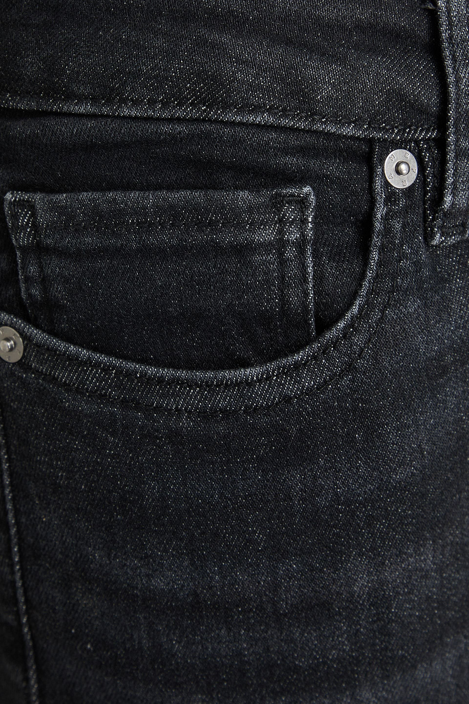 Shop Frame Le Mini High-rise Bootcut Jeans In Black