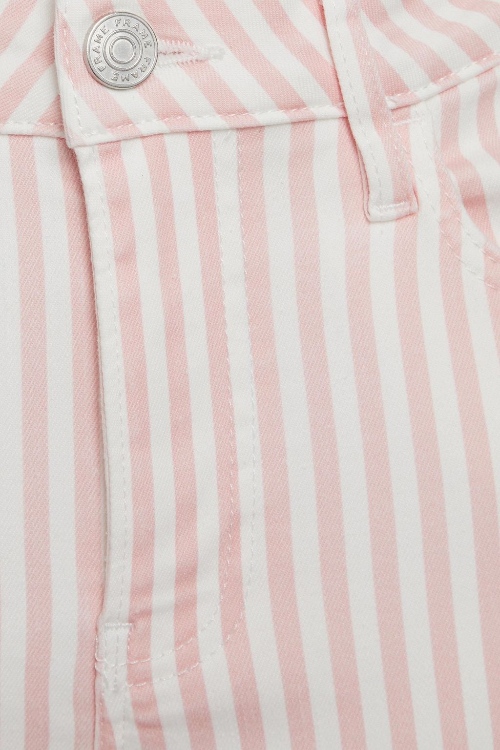 FRAME Le Crop Mini Boot striped high-rise bootcut jeans