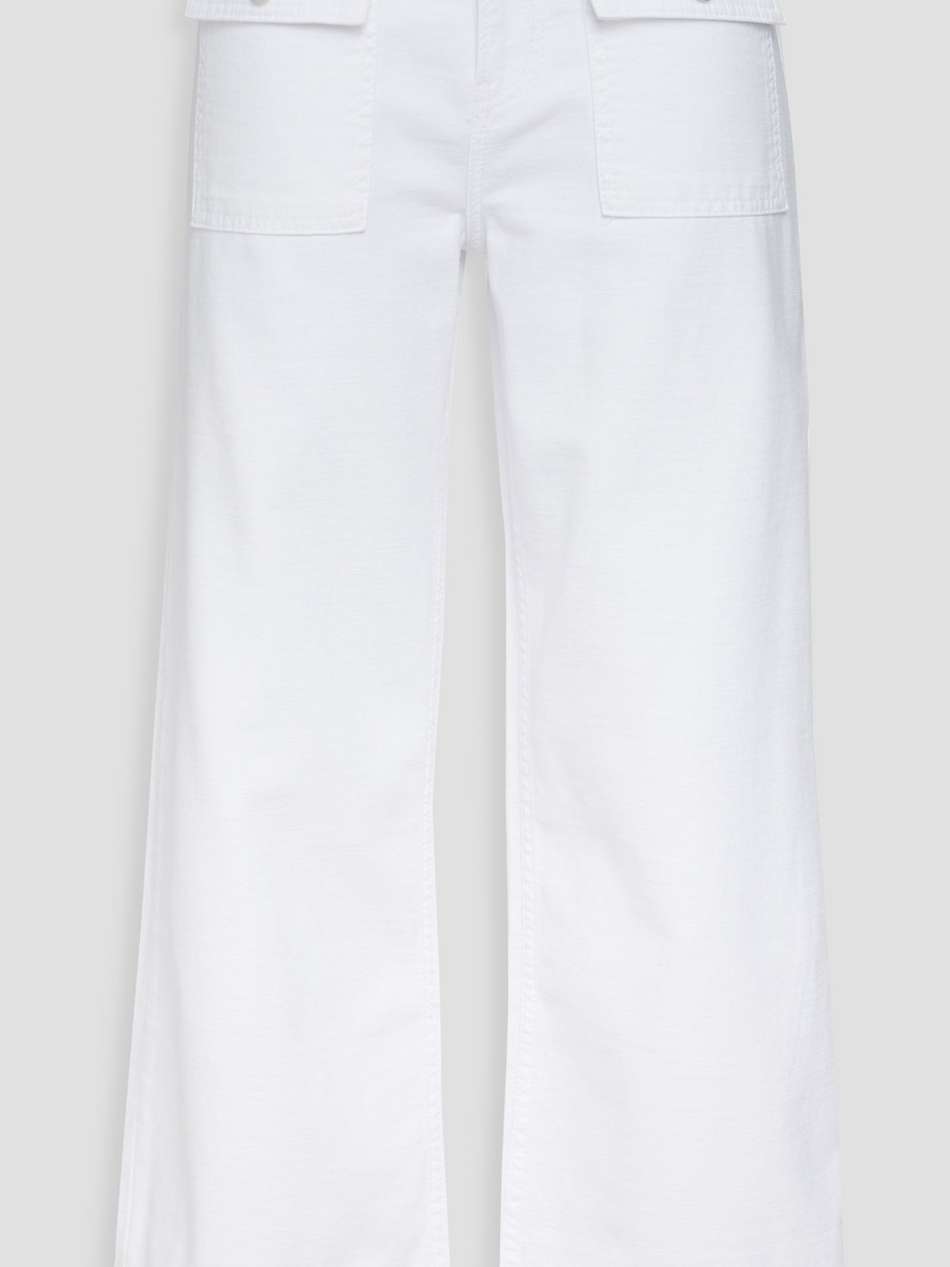 cropped cotton straight-leg pants