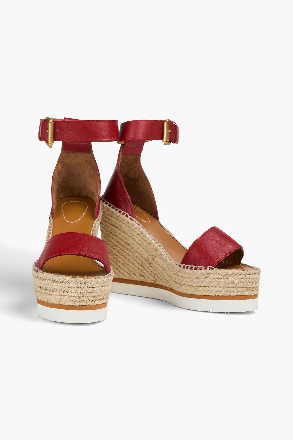 SEE BY CHLOÉ صندل إسبادريل "جلين" بكعب إسفيني من الجلد