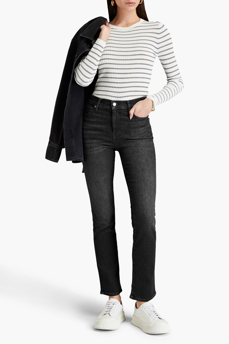 FRAME LE HIGH STRAIGHT-LEG JEANS 