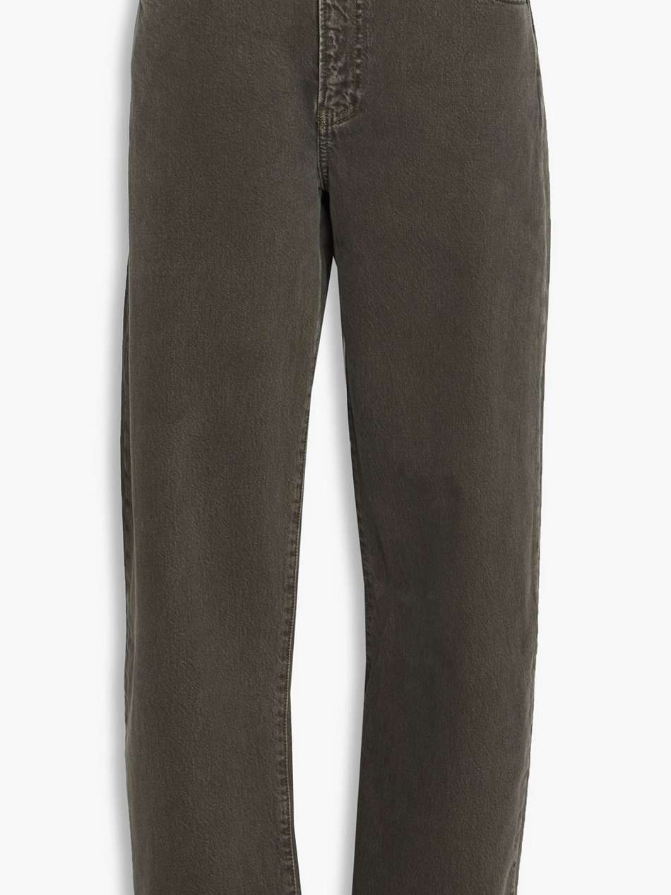 high-rise barrel-leg jeans
