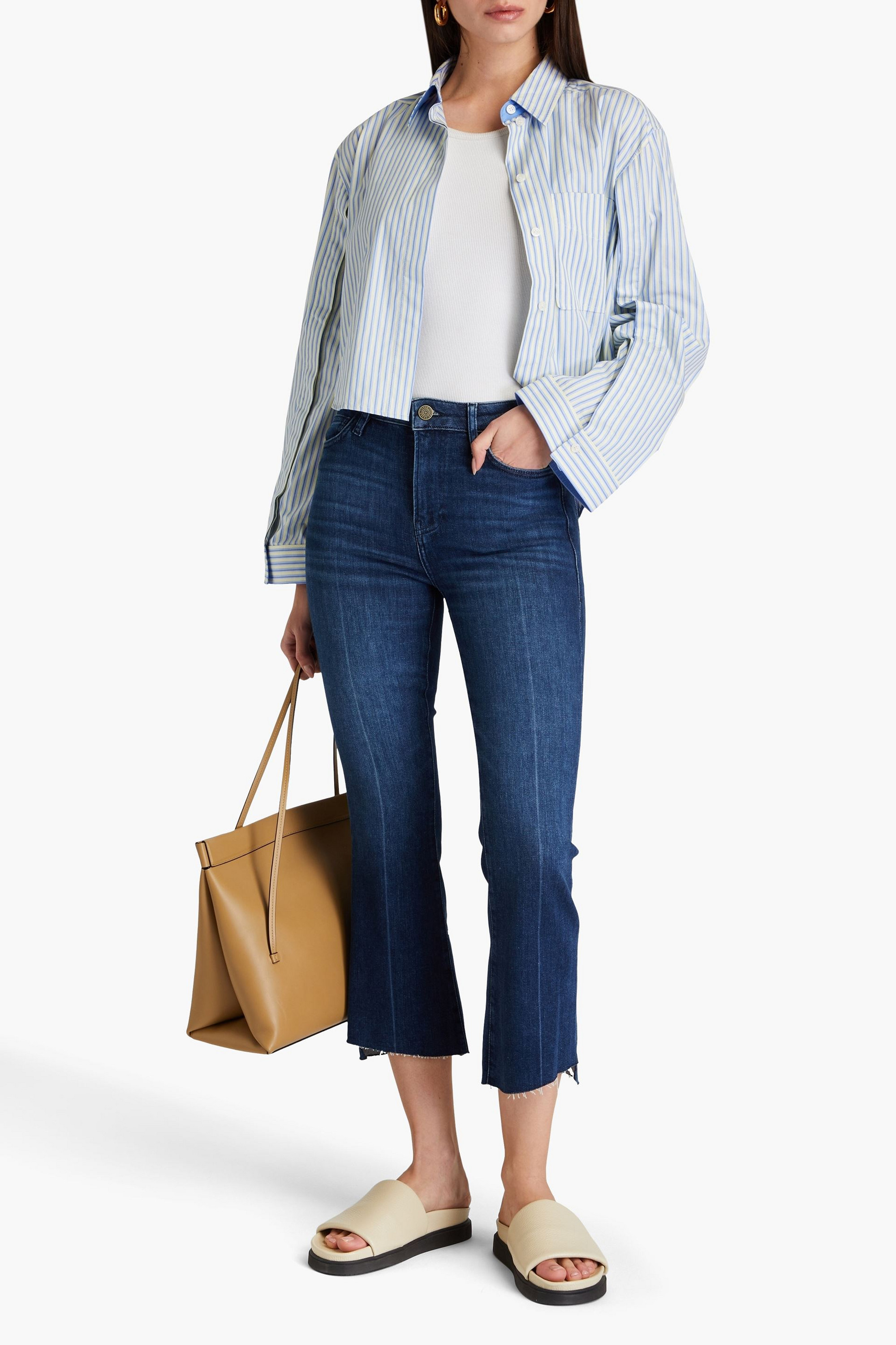 FRAME Le Crop Mini high-rise bootcut jeans