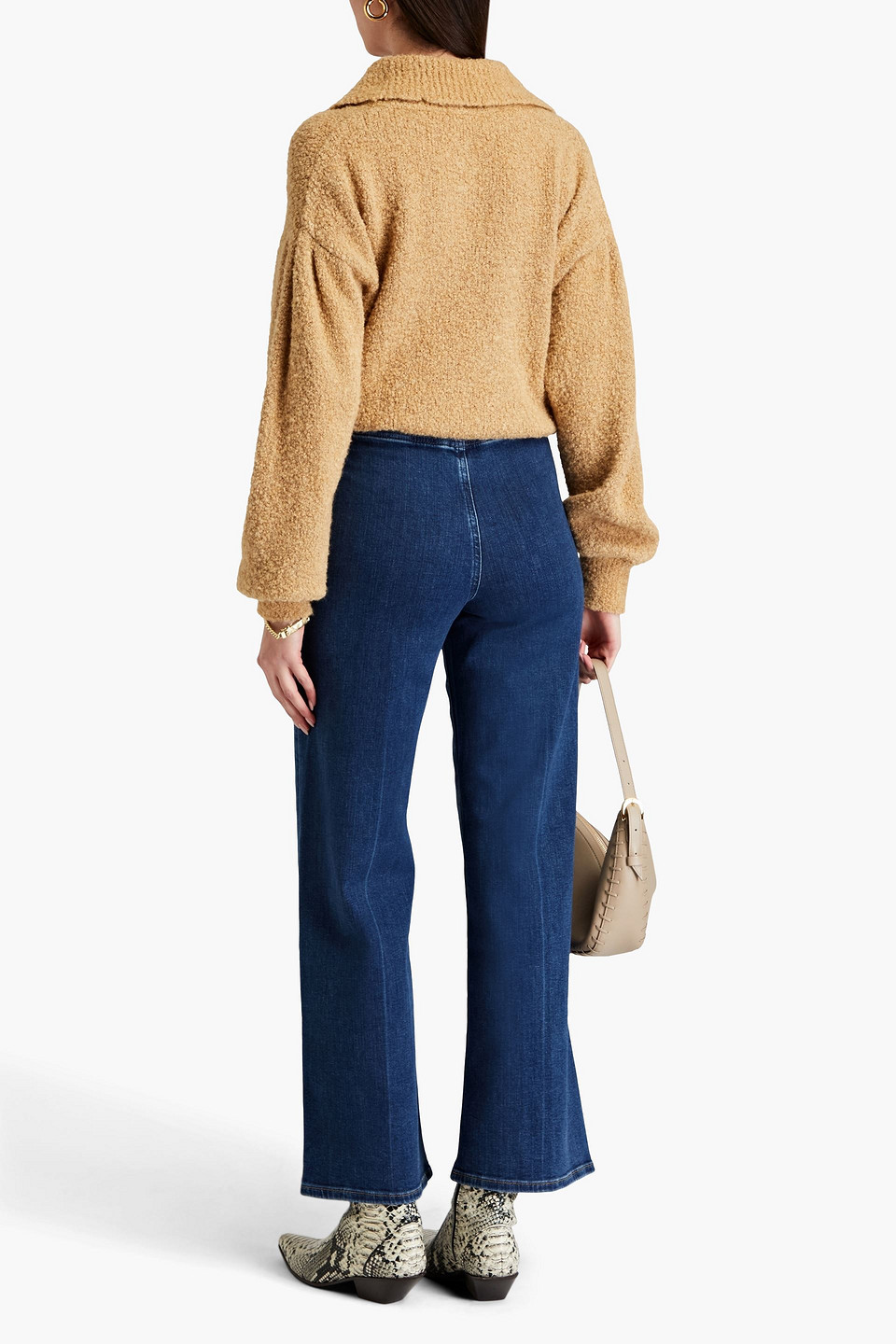 FRAME LE SLIM PALAZZO HIGH-RISE WIDE-LEG JEANS 