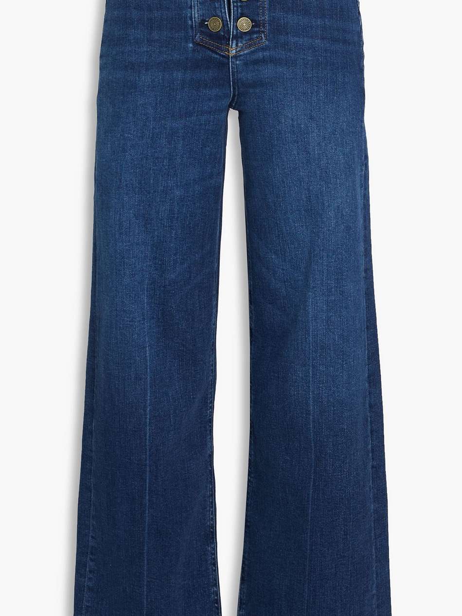 le slim palazzo high-rise wide-leg jeans