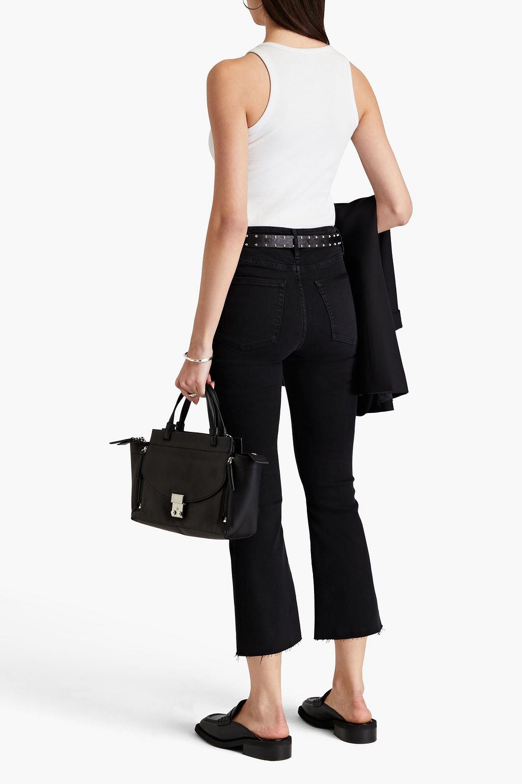 FRAME بنطلون جينز Le Crop Mini Boot بقصّة بوت كت بخصر عالٍ