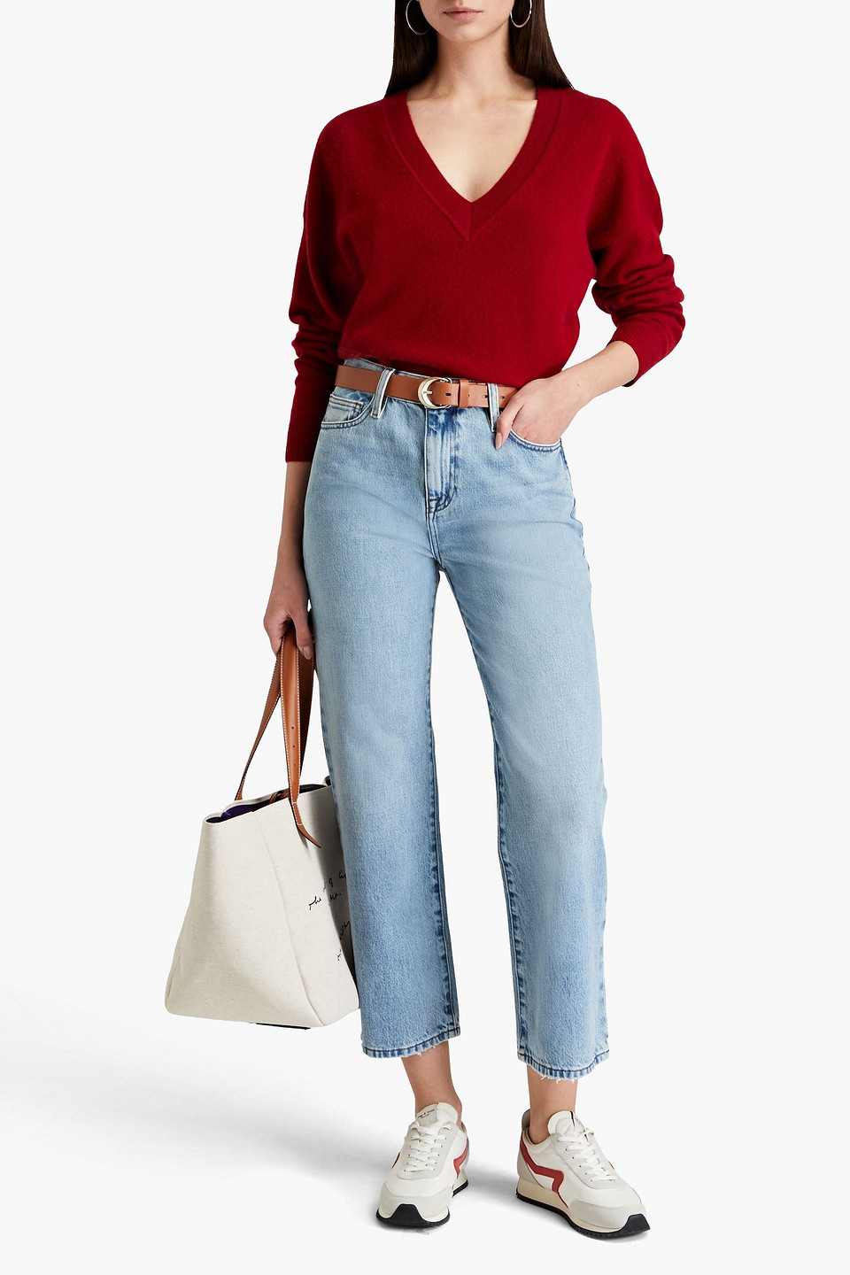 FRAME LE JANE CROP HIGH-RISE STRAIGHT-LEG JEANS 