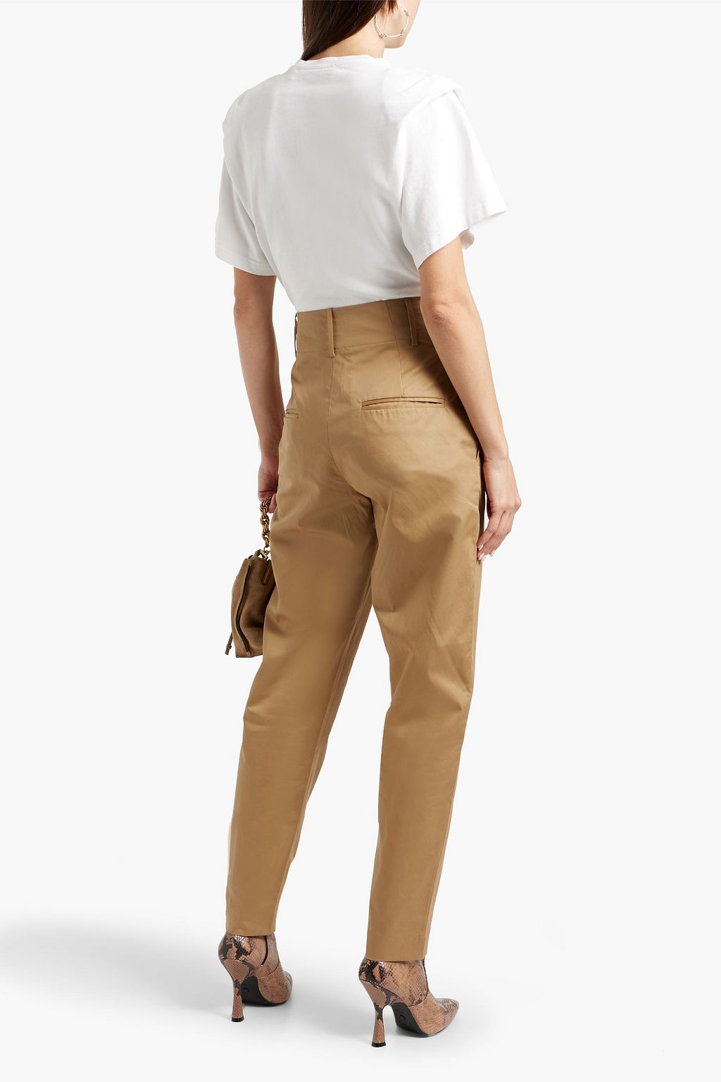 ISABEL MARANT Nestoe cotton-poplin tapered pants