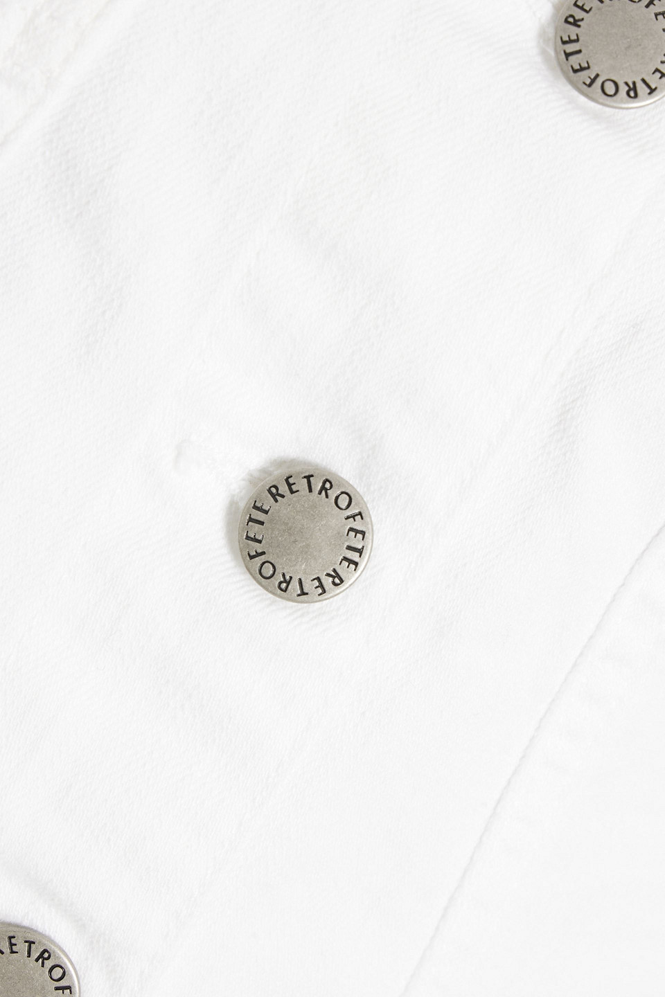 Retroféte Ada Denim Jacket In White