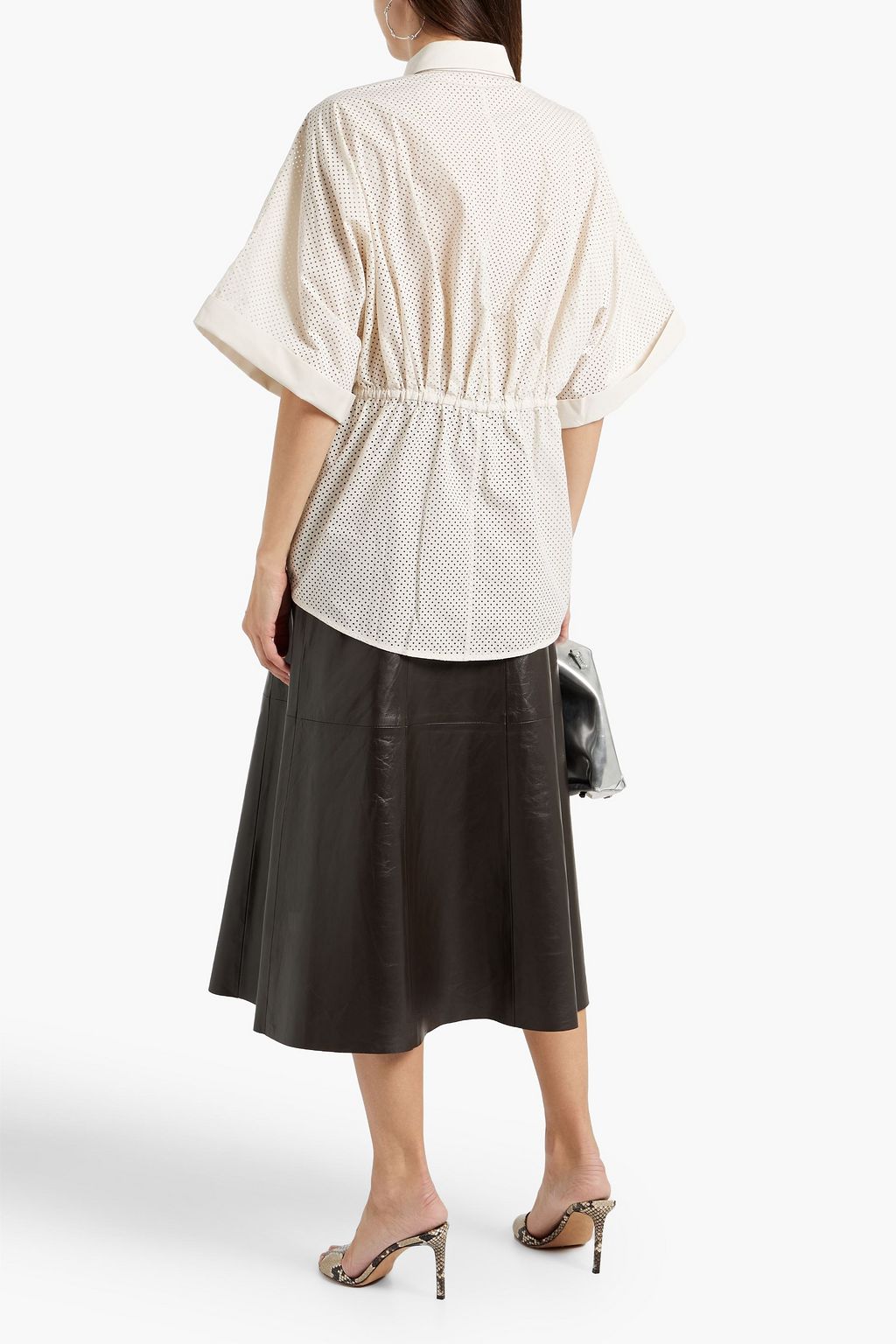 BRUNELLO CUCINELLI Laser-cut canvas shirt