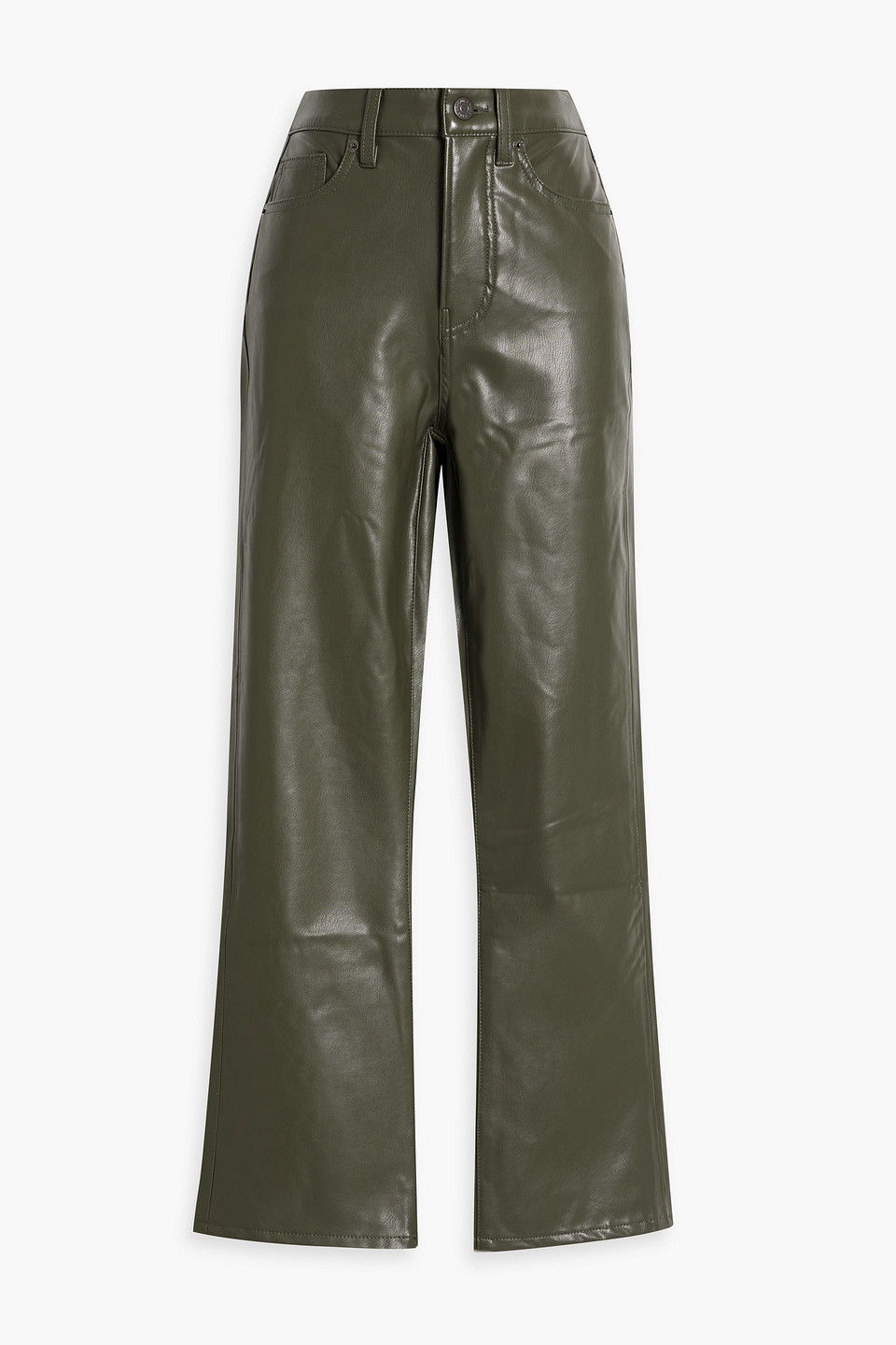 Veronica Beard Debbie Cropped Kick-flare Pants In Army Green