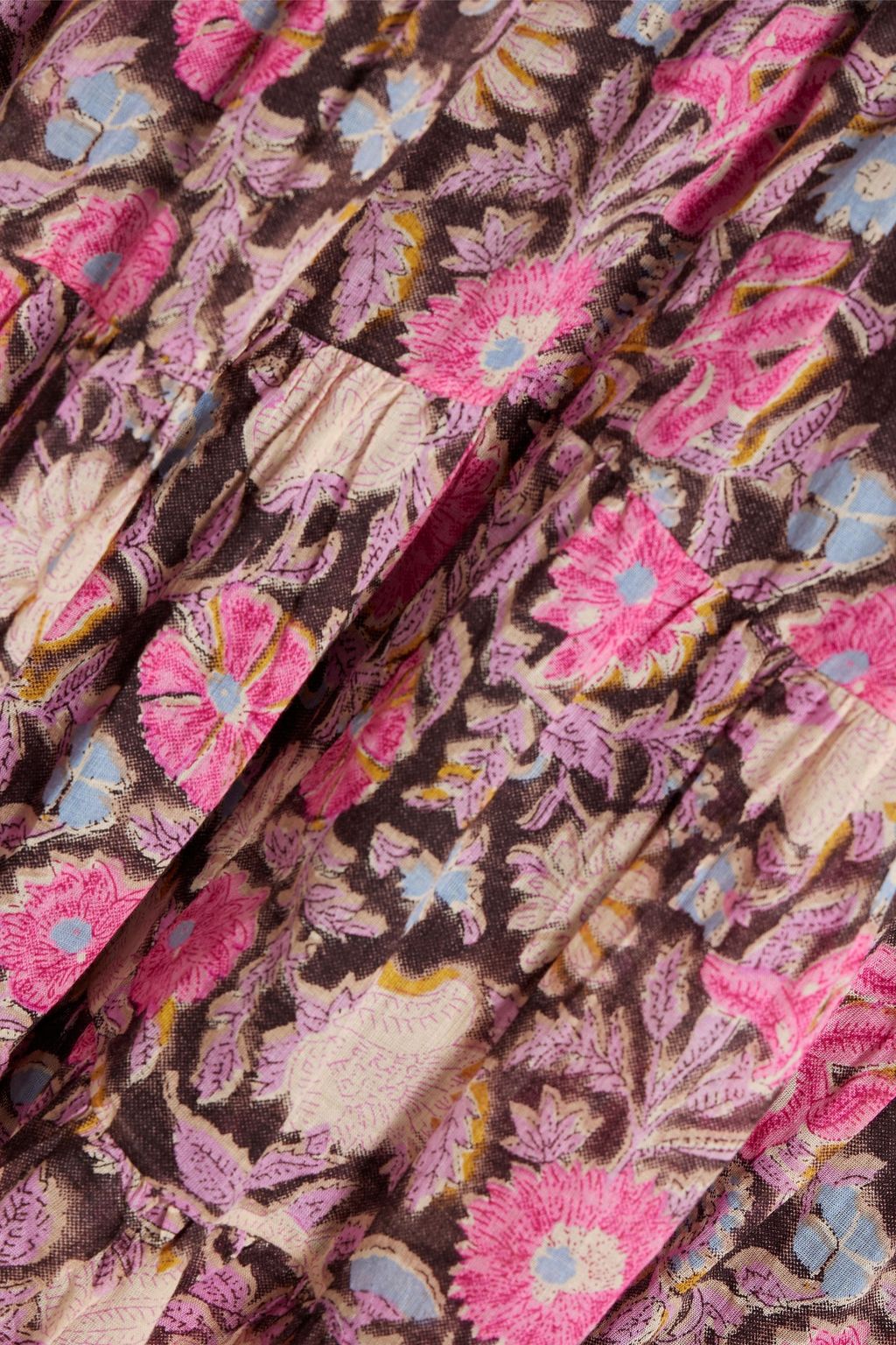MARANT ÉTOILE Lanikaye tiered floral-print cotton-voile mini dress