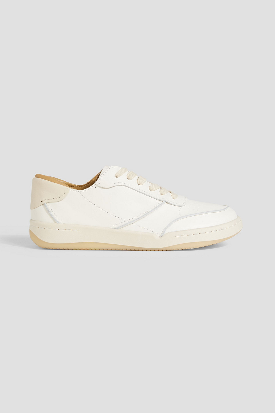 Vince Westside Leather Low-top Sneakers In Ecru