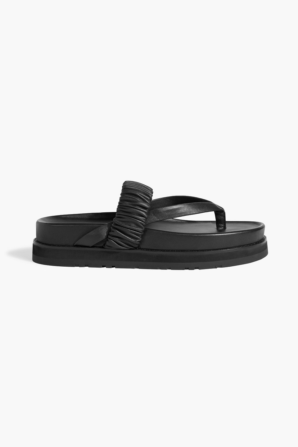 Ari ruched leather sandals