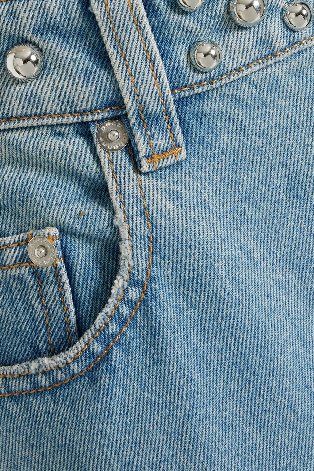 RABANNE Studded high-rise straight-leg jeans