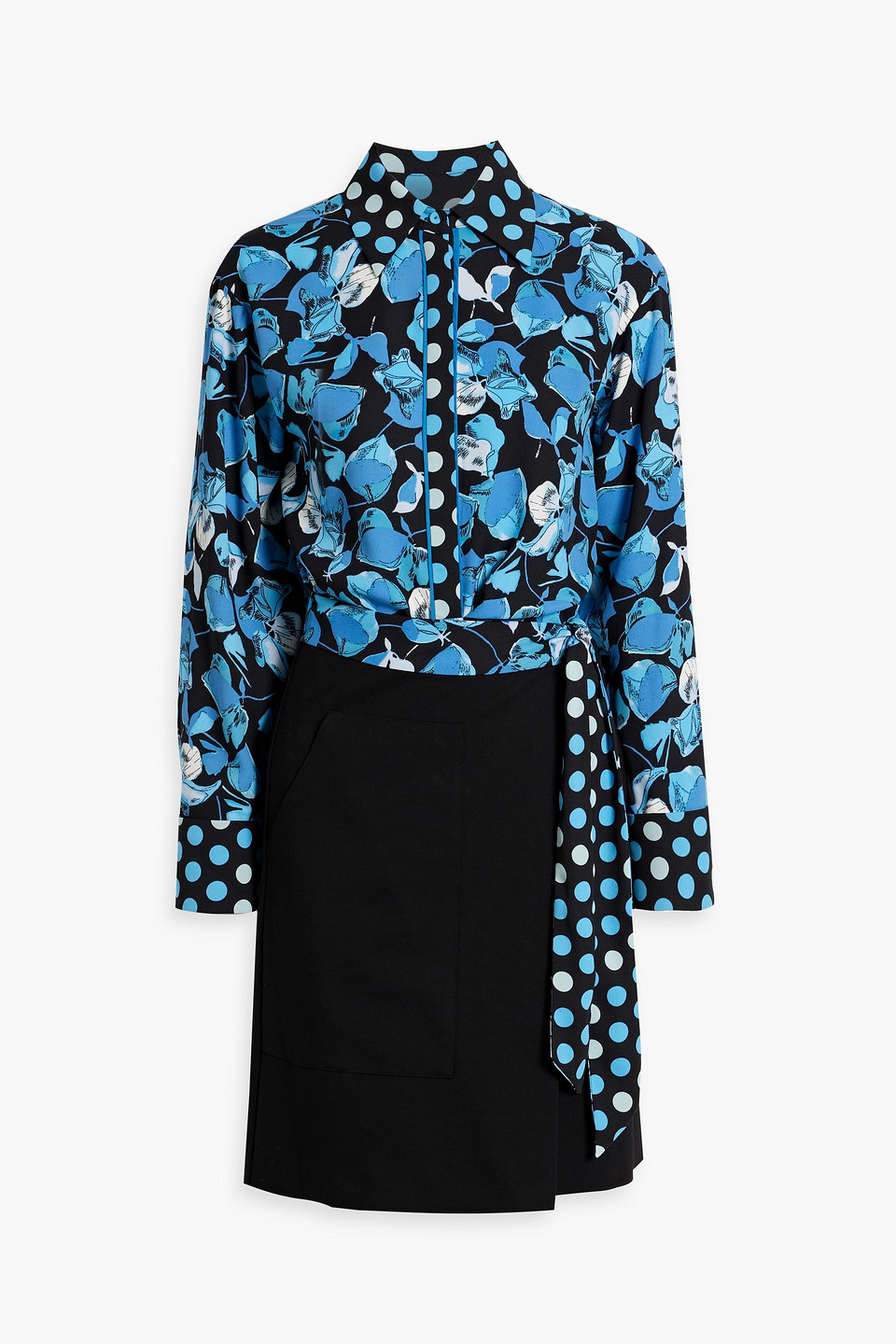 Diane Von Furstenberg Olia Shirtdress In Blue