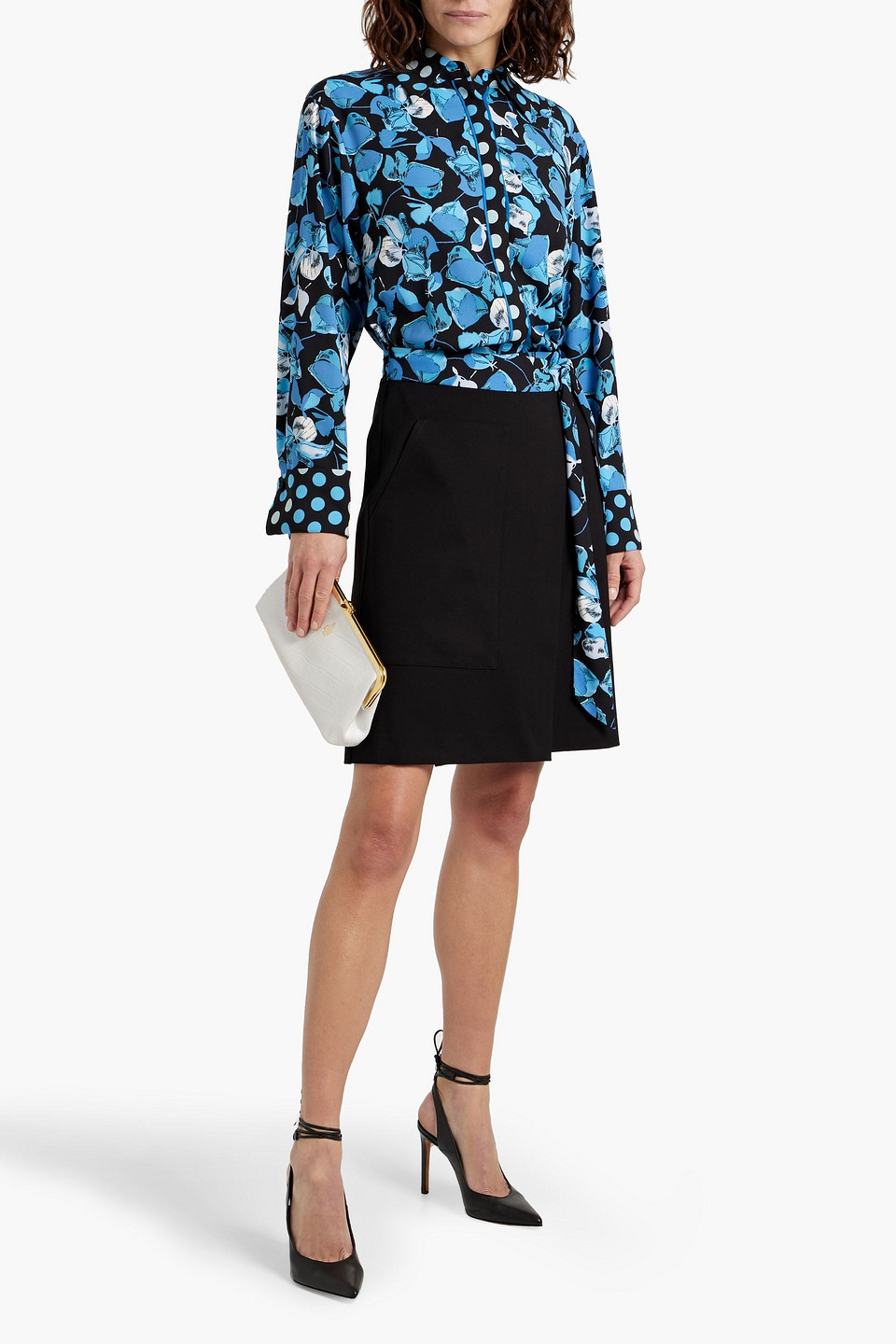 Diane Von Furstenberg Olia Shirtdress In Blue