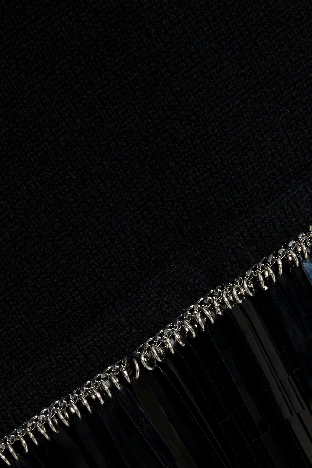 RABANNE Embellished wool and cashmere-blend sweater