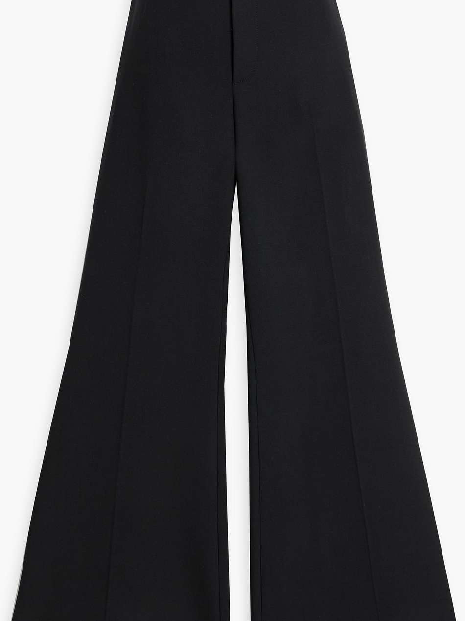 wool-blend wide-leg pants