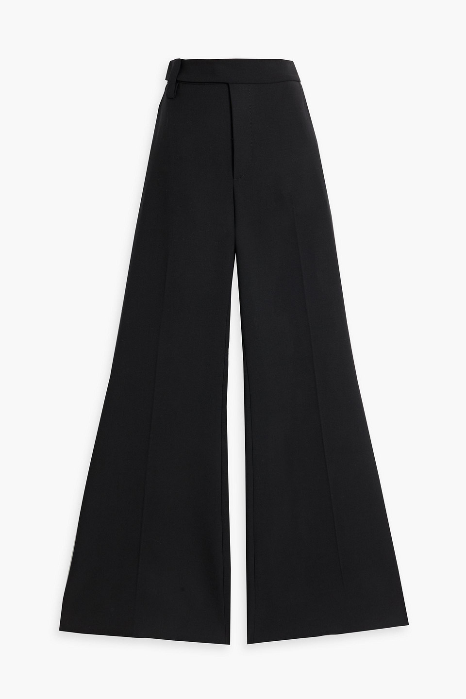 Oscar De La Renta Wool-blend Wide-leg Pants In Black