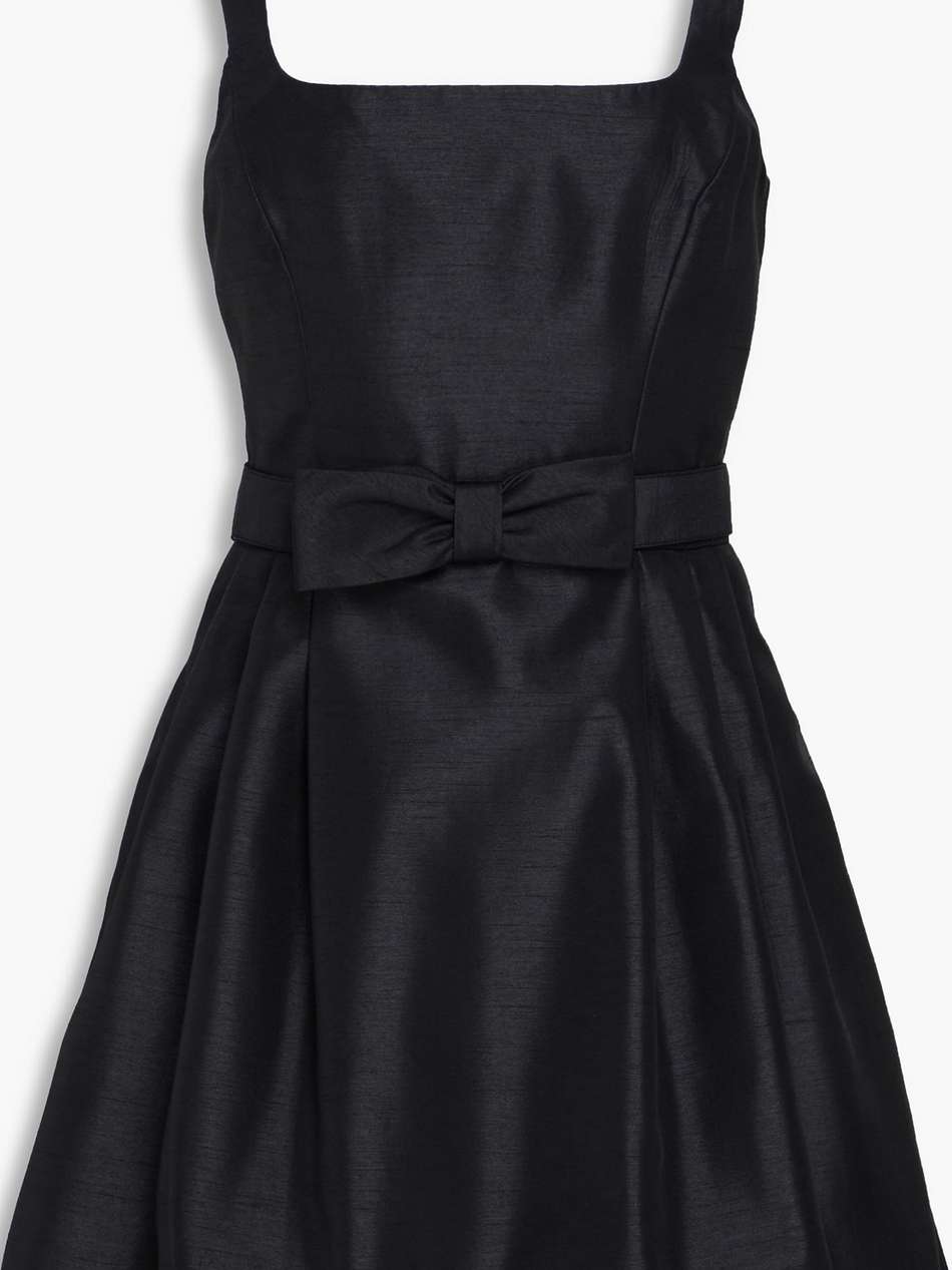 bow-detailed taffeta mini dress
