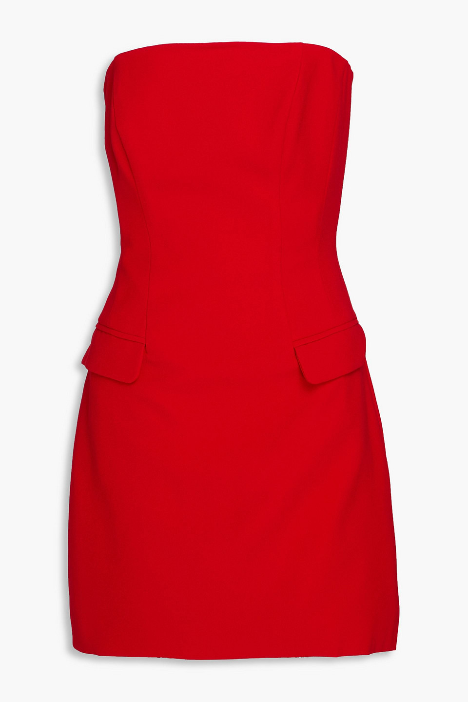 Nicholas Strapless Crepe Mini Dress In Purpurrot