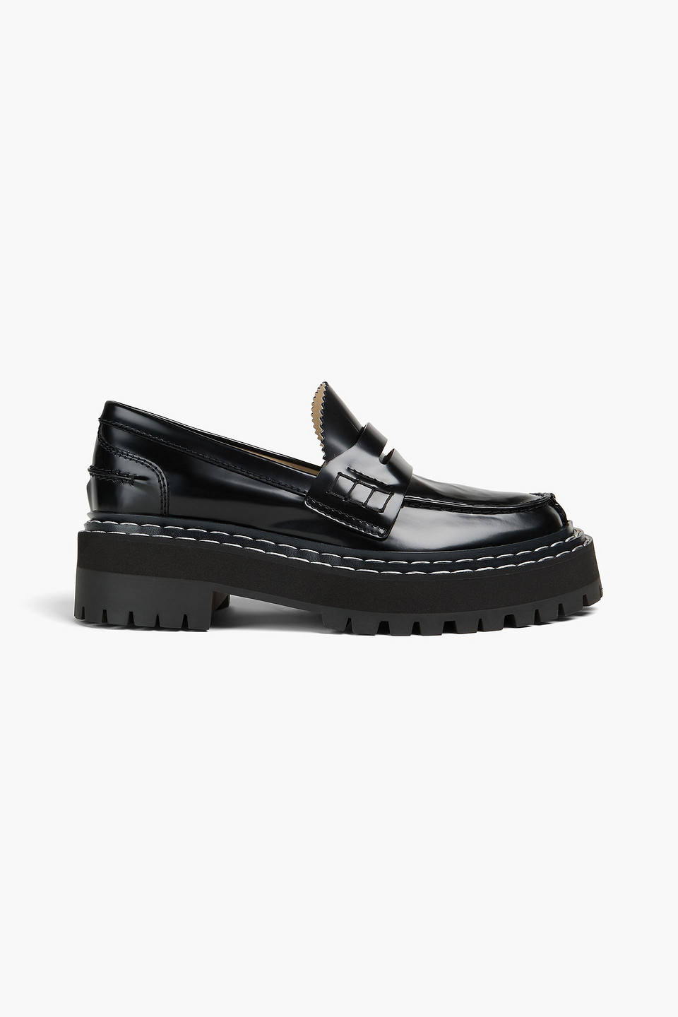 Proenza Schouler Leather Loafers In Schwarz
