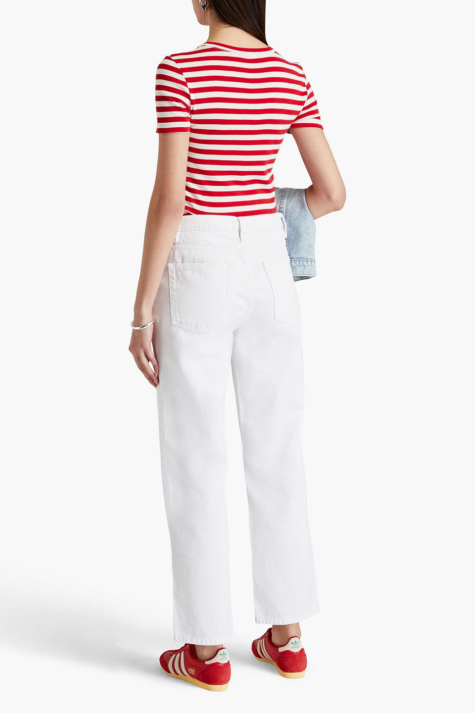 FRAME THE SLOUCHY HIGH-RISE STRAIGHT-LEG JEANS 