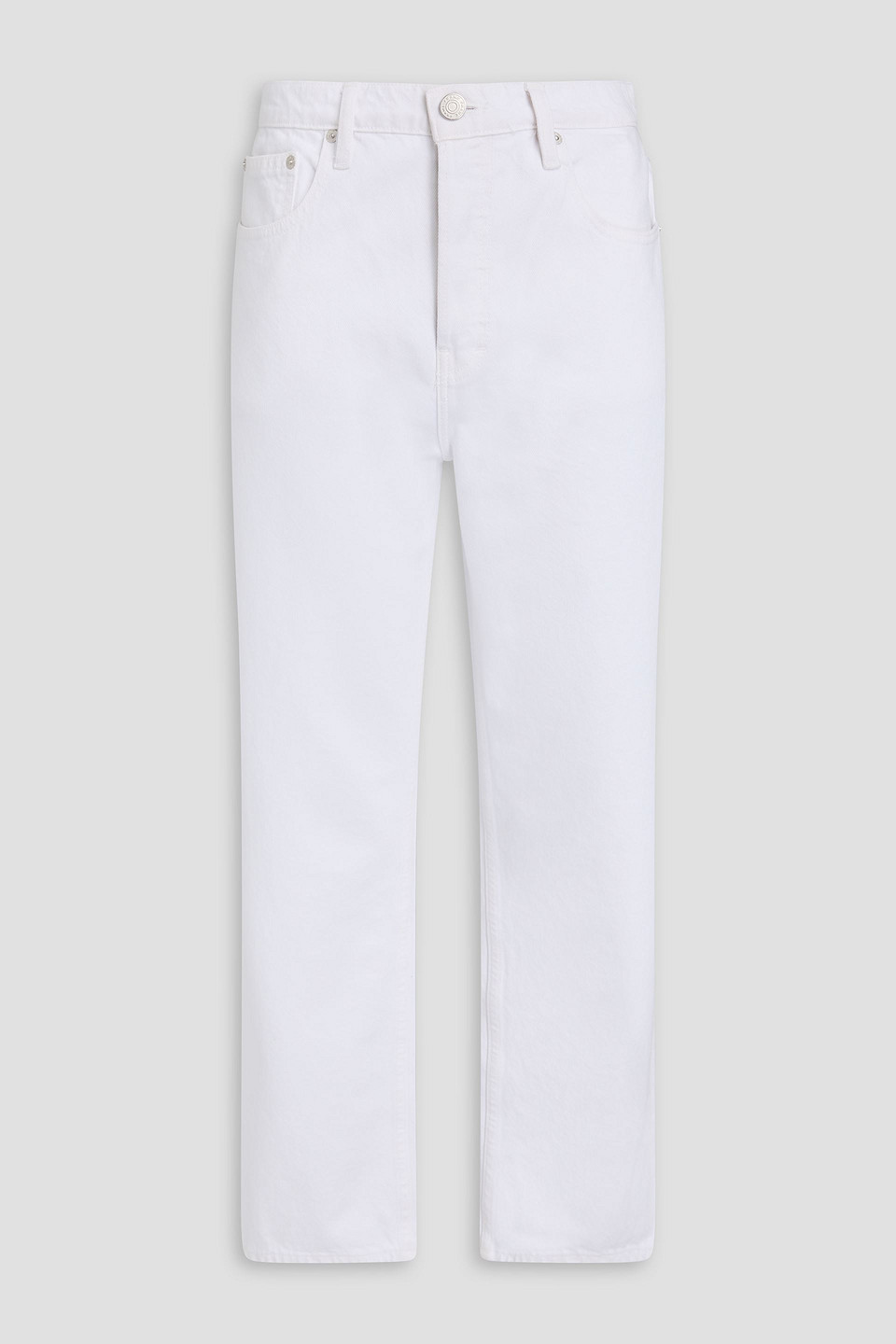 Frame High-rise Straight-leg Jeans In White