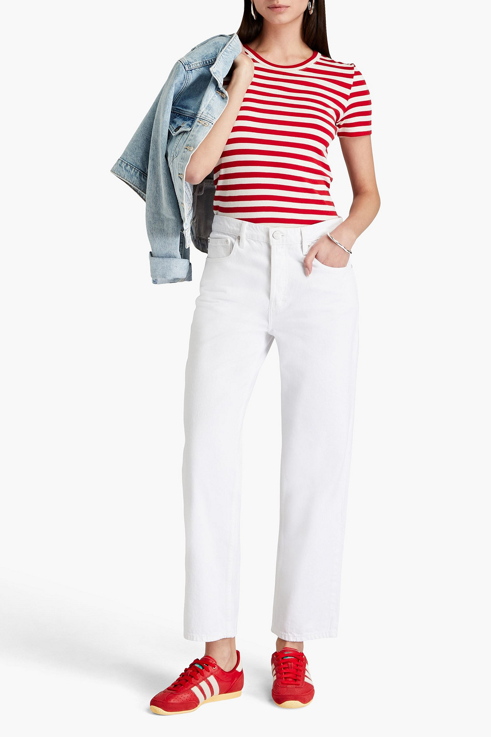 FRAME THE SLOUCHY HIGH-RISE STRAIGHT-LEG JEANS 