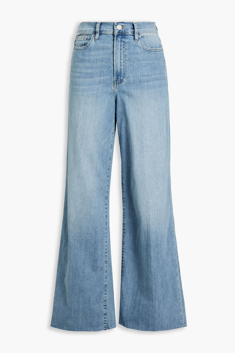 Frame Le Slim Palazzo High-rise Wide-leg Jeans In Light Denim