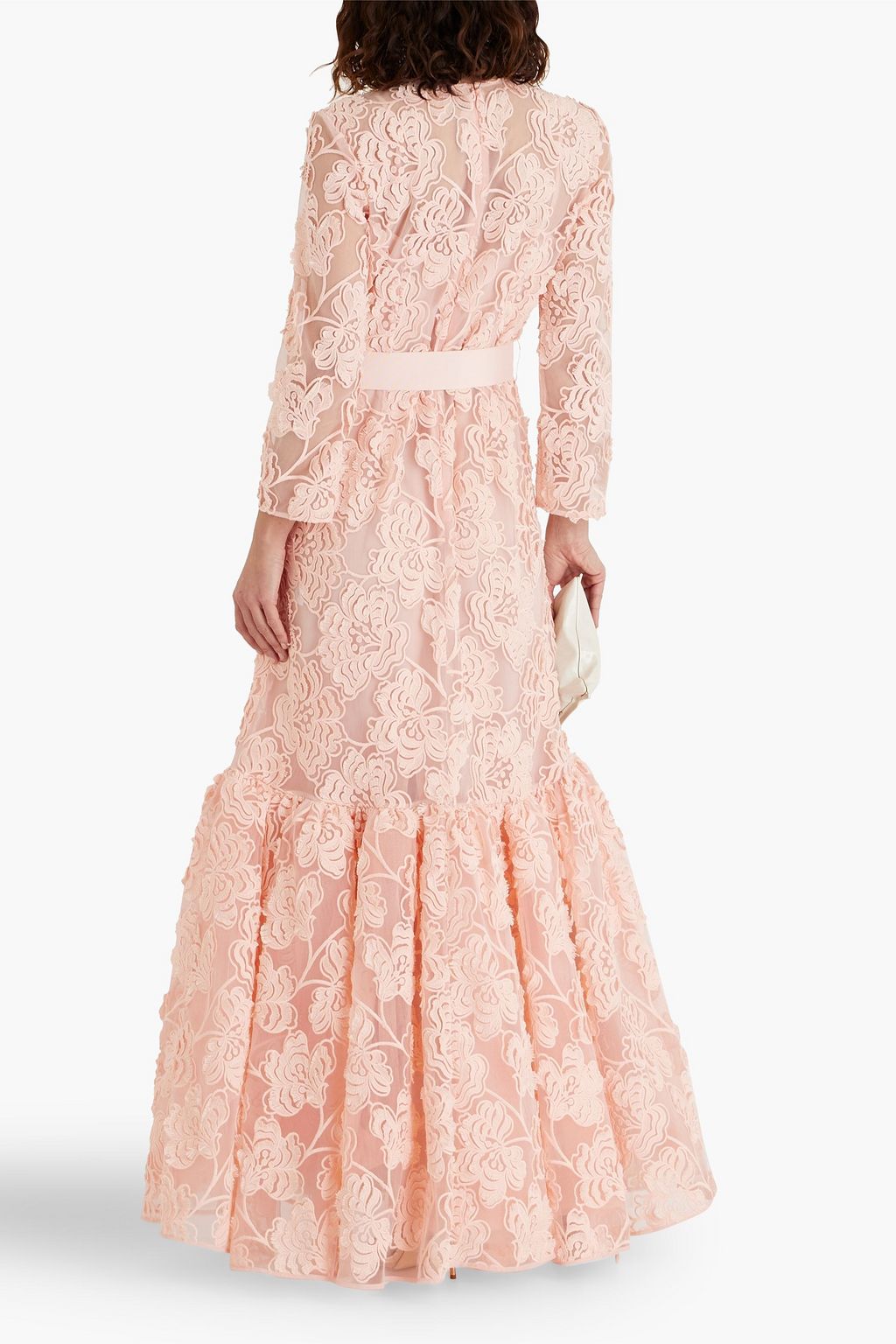 HUISHAN ZHANG Lorelei embroidered silk-tulle gown
