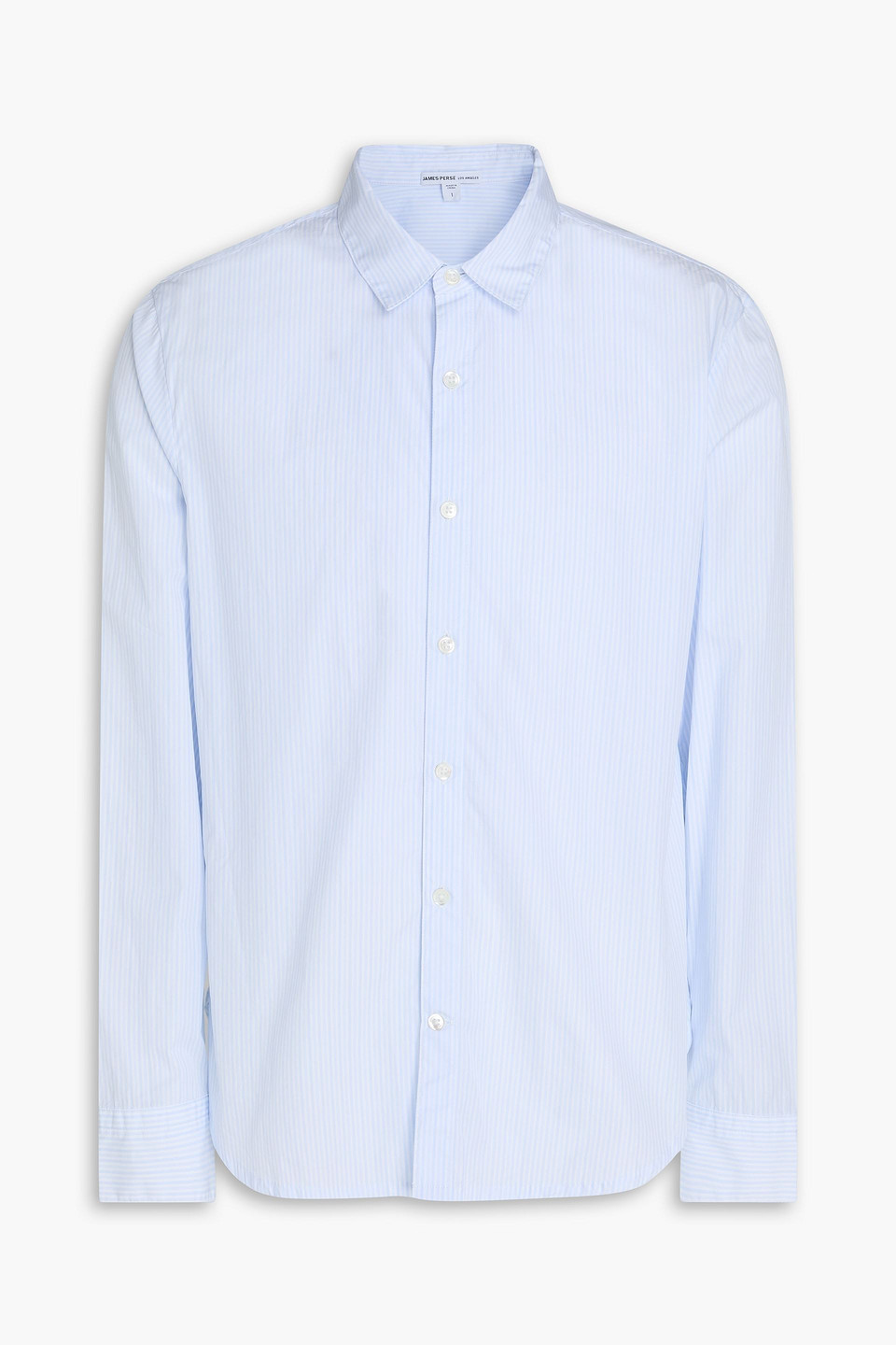 James Perse - Striped cotton-poplin shirt - Blue - 4