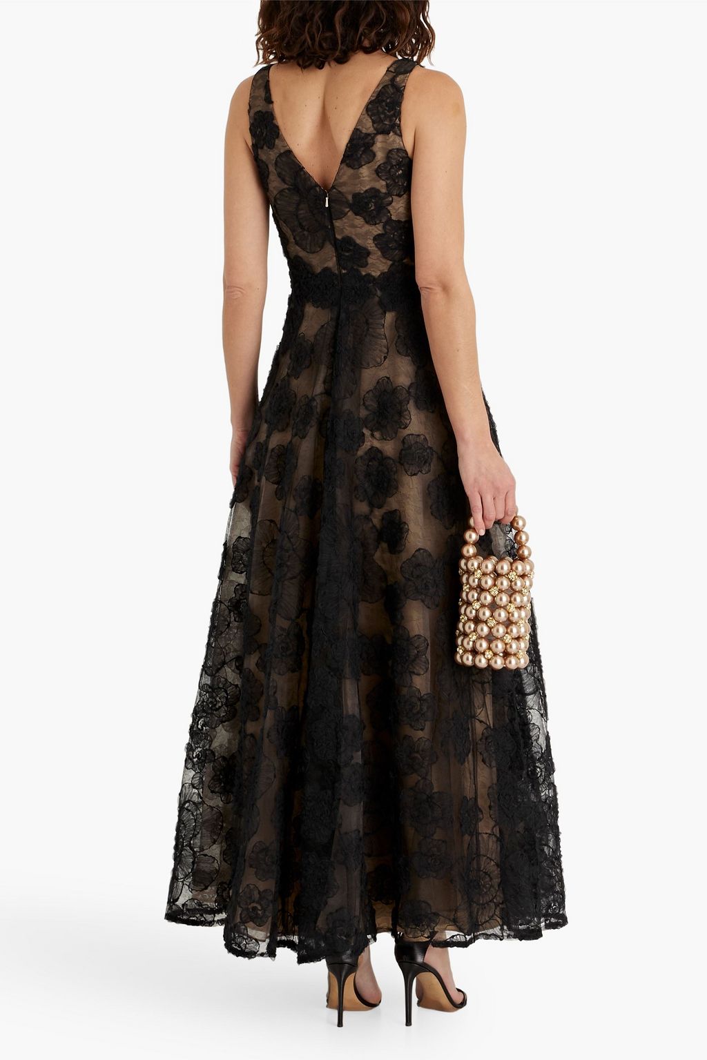 ZAC POSEN Embroidered tulle gown