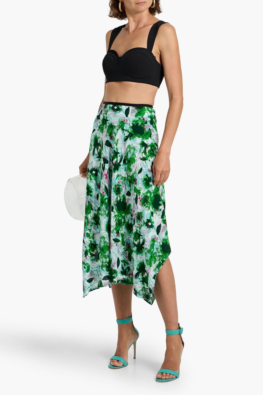 DIANE VON FURSTENBERG Maria reversible printed crepe midi skirt