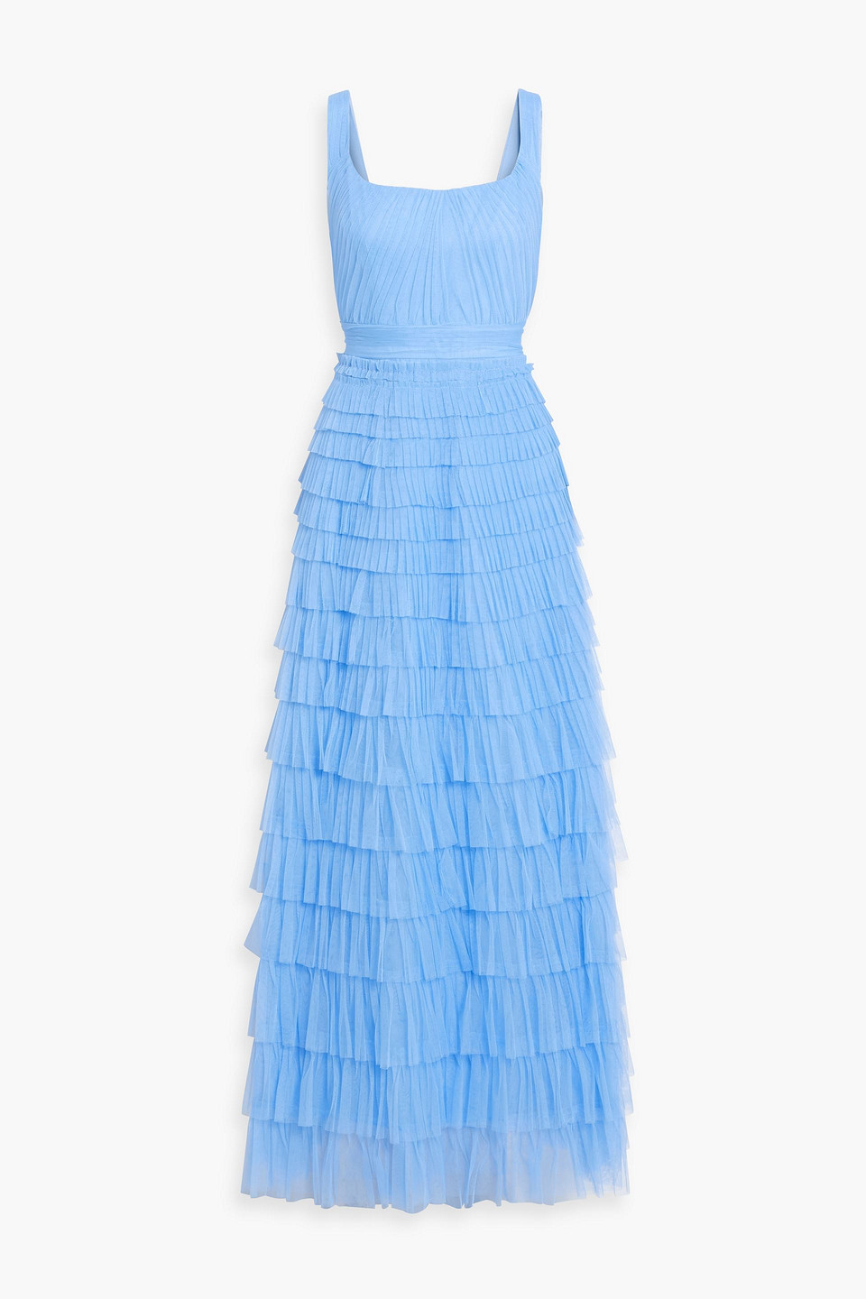 Tiered tulle maxi dress