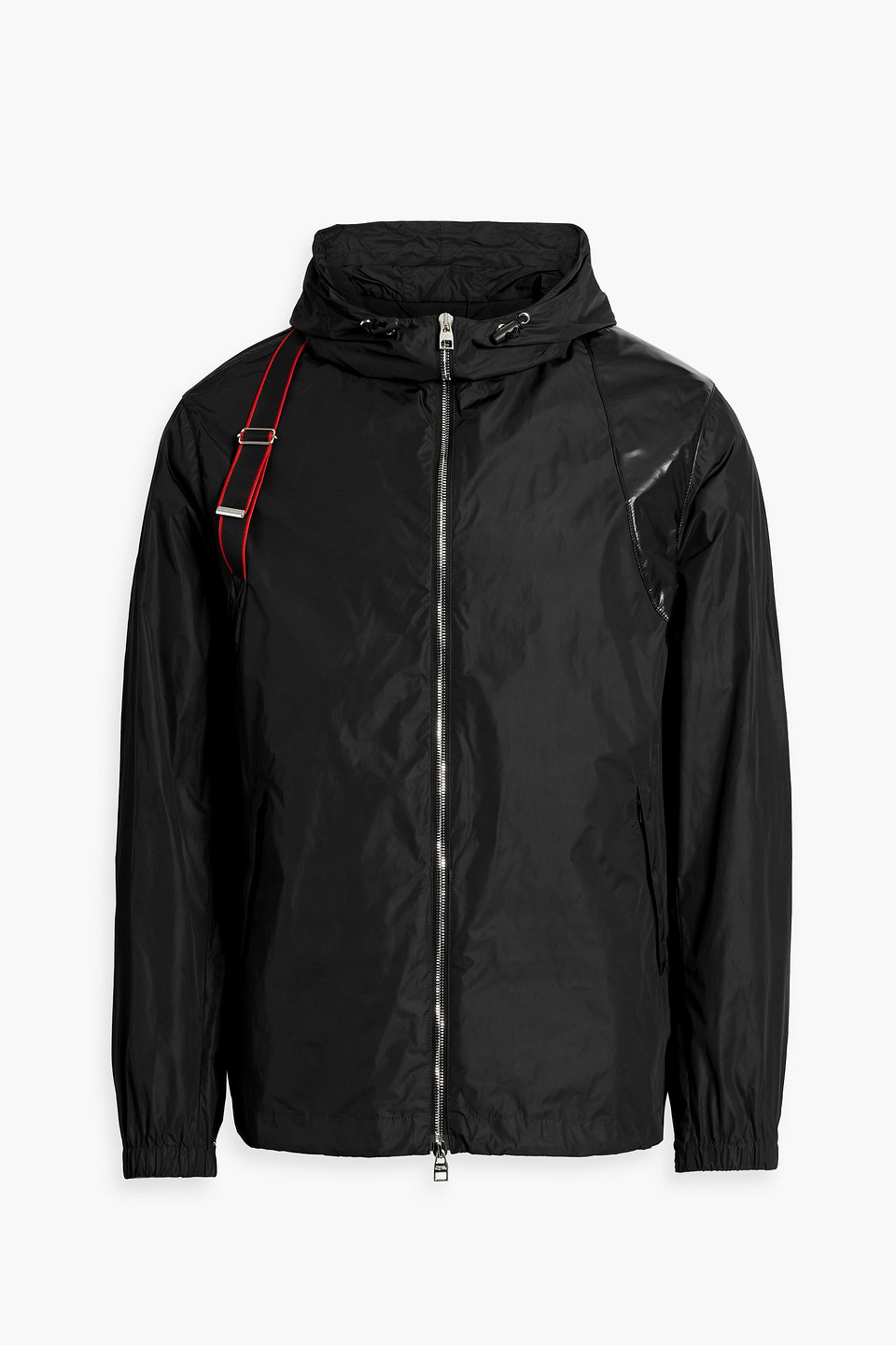 Alexander Mcqueen Shell Hooded Jacket In Black